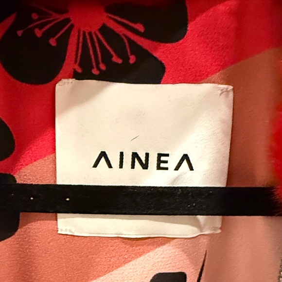 Ainea Red Faux Fur Cropped Jacket - IT 36 / US XXS - Picture 2 of 5